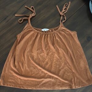 Madewell brown tie top